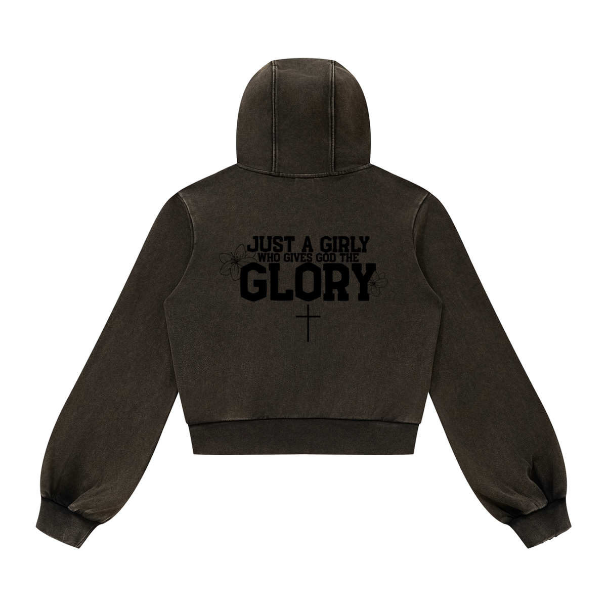 Godly Girl Vintage Wash Full Zip Hoodie